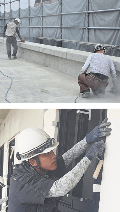 左官工事の仕事について